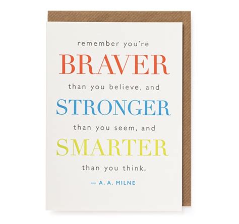 You Are Braver Stronger Smarter Greeting Card 